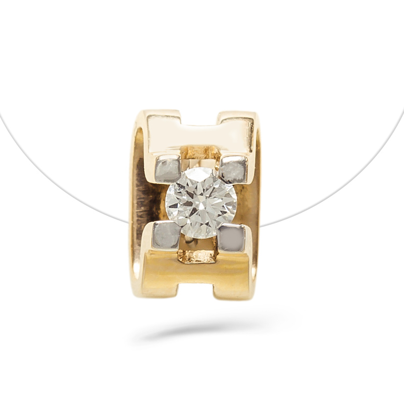 Ювелирное изделие - Подвеска из красного золота с бриллиантом в магазине Best-Gold 103836