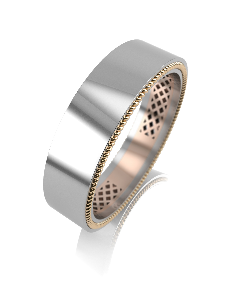 Обручальное кольцо из комбинированного золота Ювелирное изделие - Обручальное кольцо из комбинированного золота в магазине Best-Gold 134116