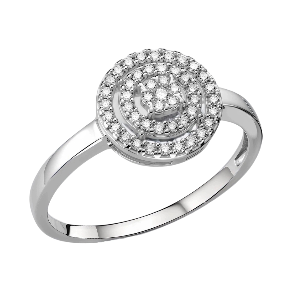 Кольцо из белого золота с бриллиантами Ювелирное изделие - Кольцо из белого золота с бриллиантами в магазине Best-Gold 156019