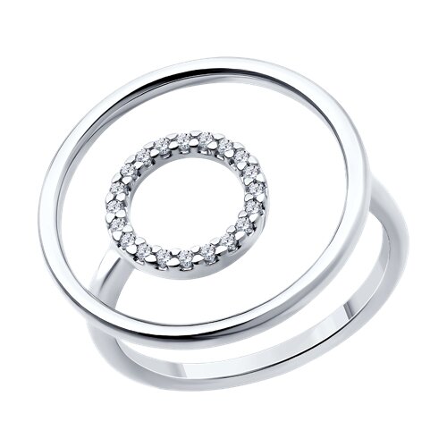 Кольцо в серебре с фианитами Ювелирное изделие - Кольцо в серебре с фианитами в магазине Best-Gold 131916