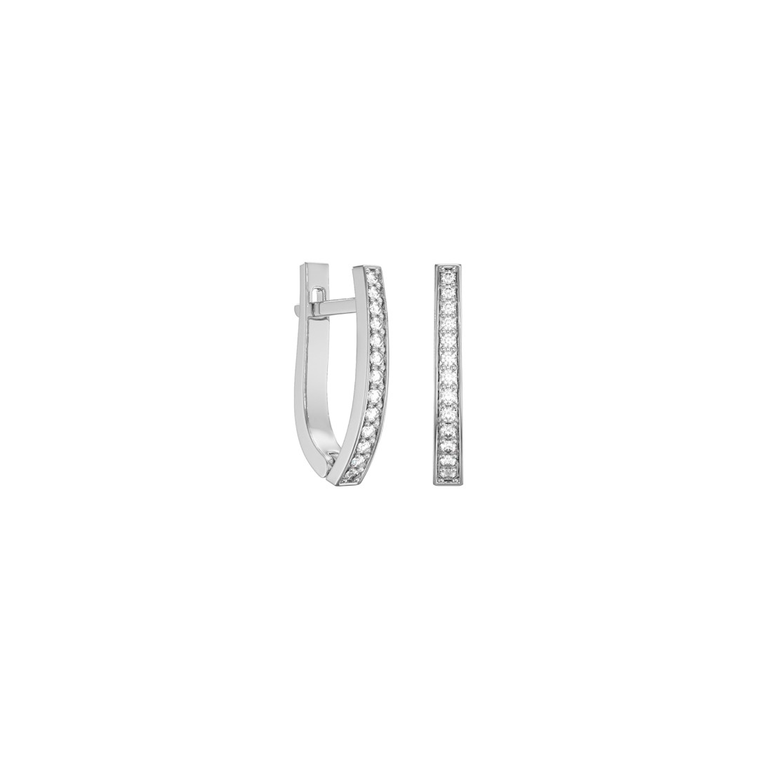 Серьги из серебра с фианитами Ювелирное изделие - Серьги из серебра с фианитами в магазине Best-Gold 029262