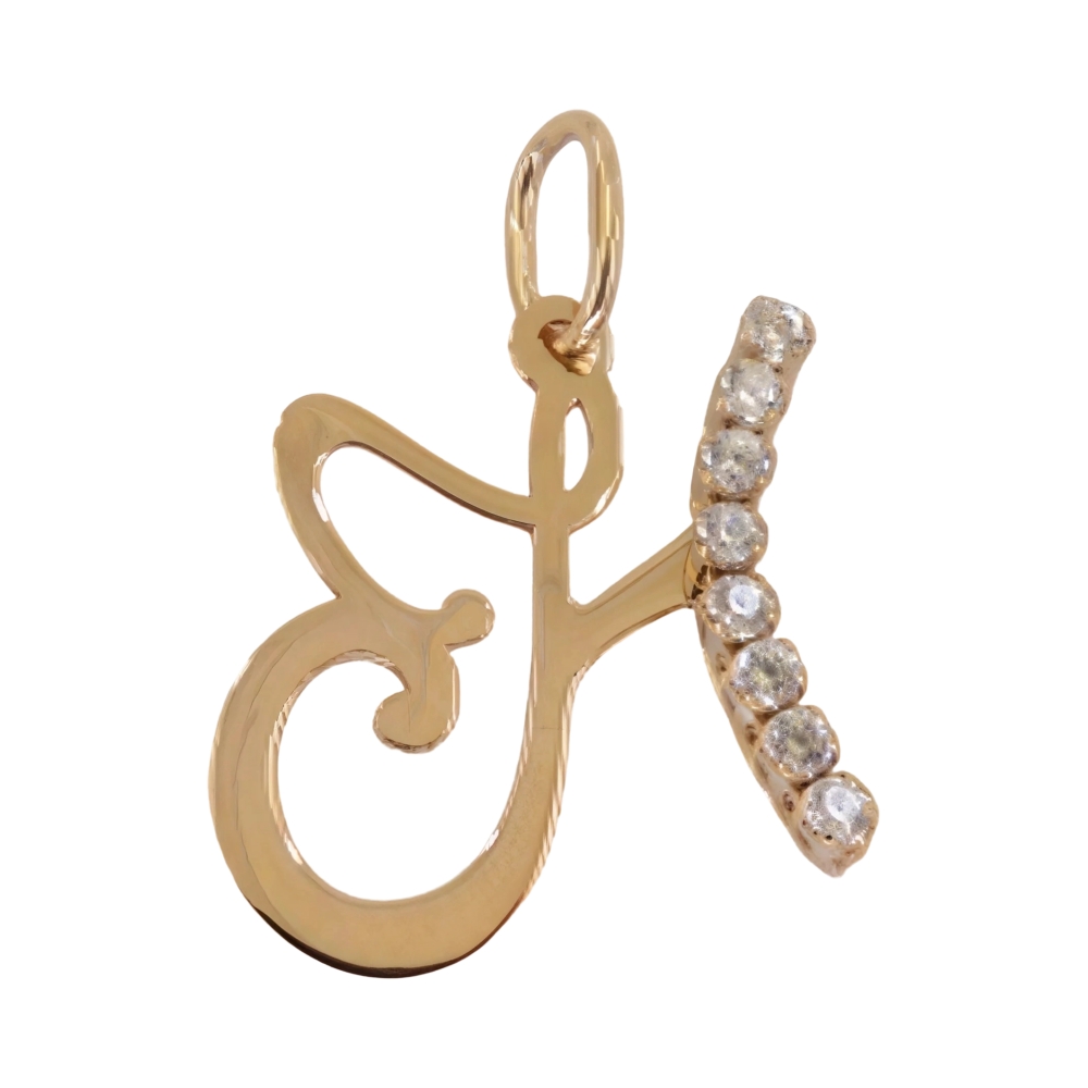 Ювелирное изделие - Подвеска из красного золота с фианитами в магазине Best-Gold 104706