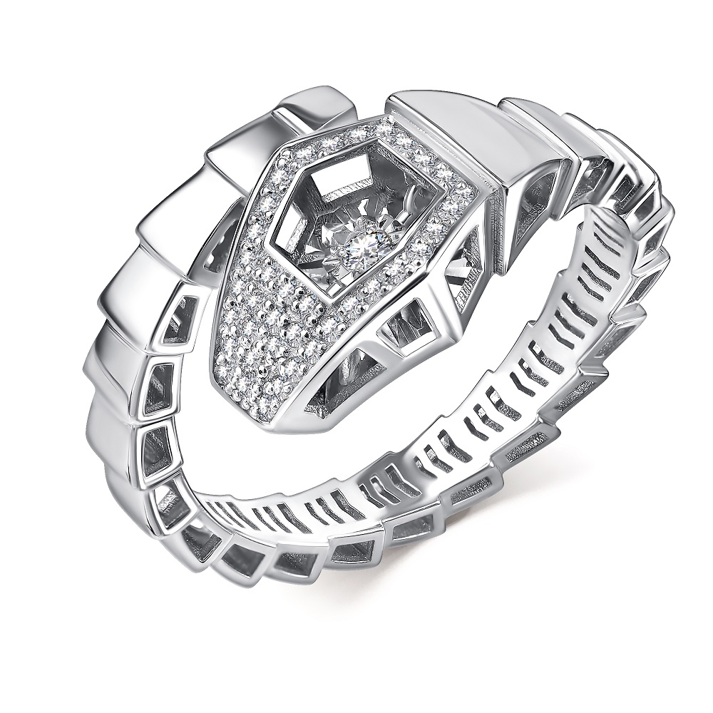 Кольцо из белого золота с бриллиантами Ювелирное изделие - Кольцо из белого золота с бриллиантами в магазине Best-Gold 149106