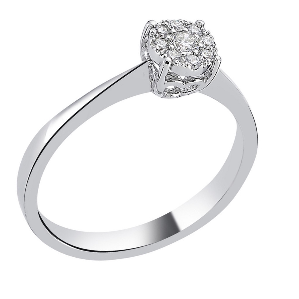 Кольцо из белого золота с бриллиантами Ювелирное изделие - Кольцо из белого золота с бриллиантами в магазине Best-Gold 102478