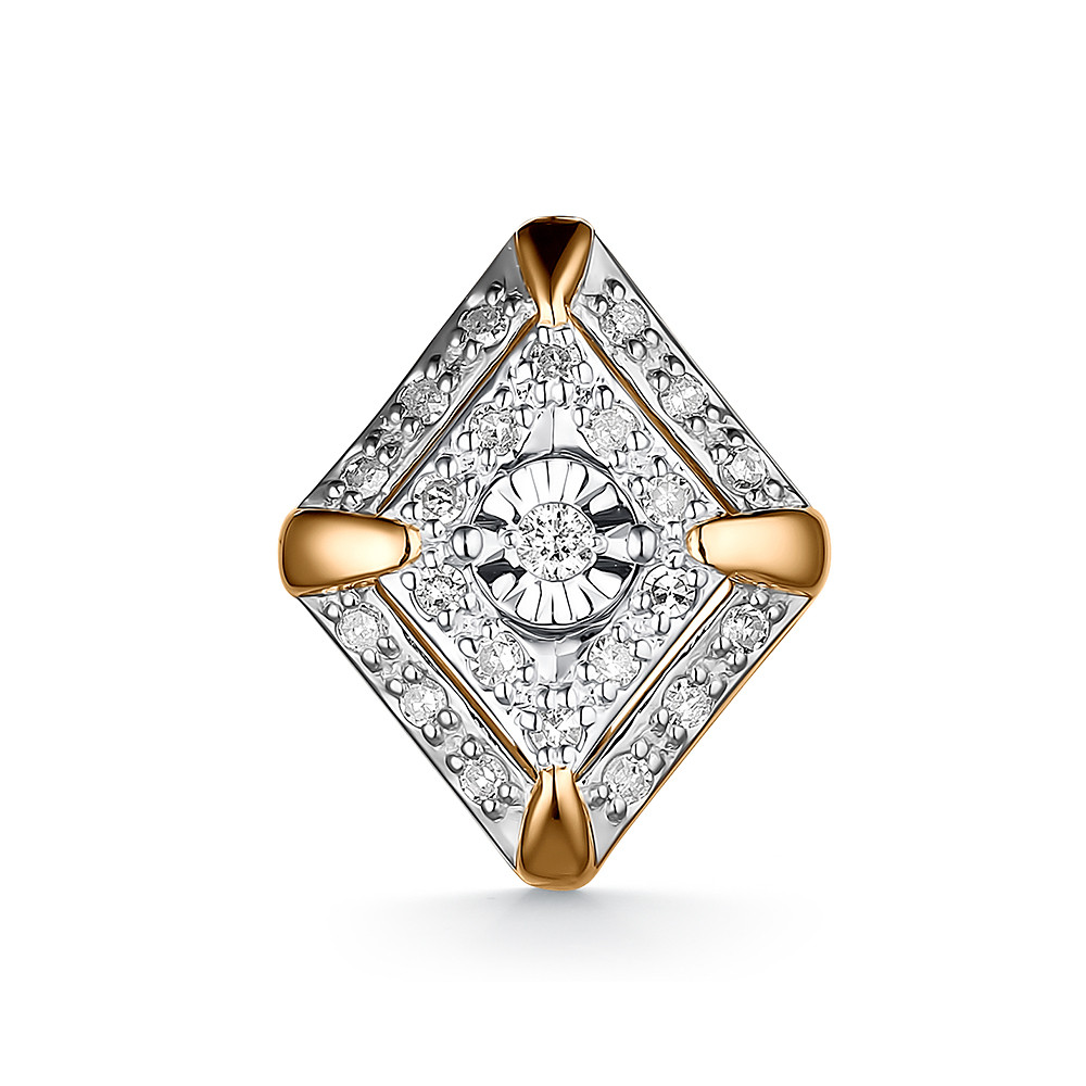 Подвеска из красного золота с бриллиантами Ювелирное изделие - Подвеска из красного золота с бриллиантами в магазине Best-Gold 040237