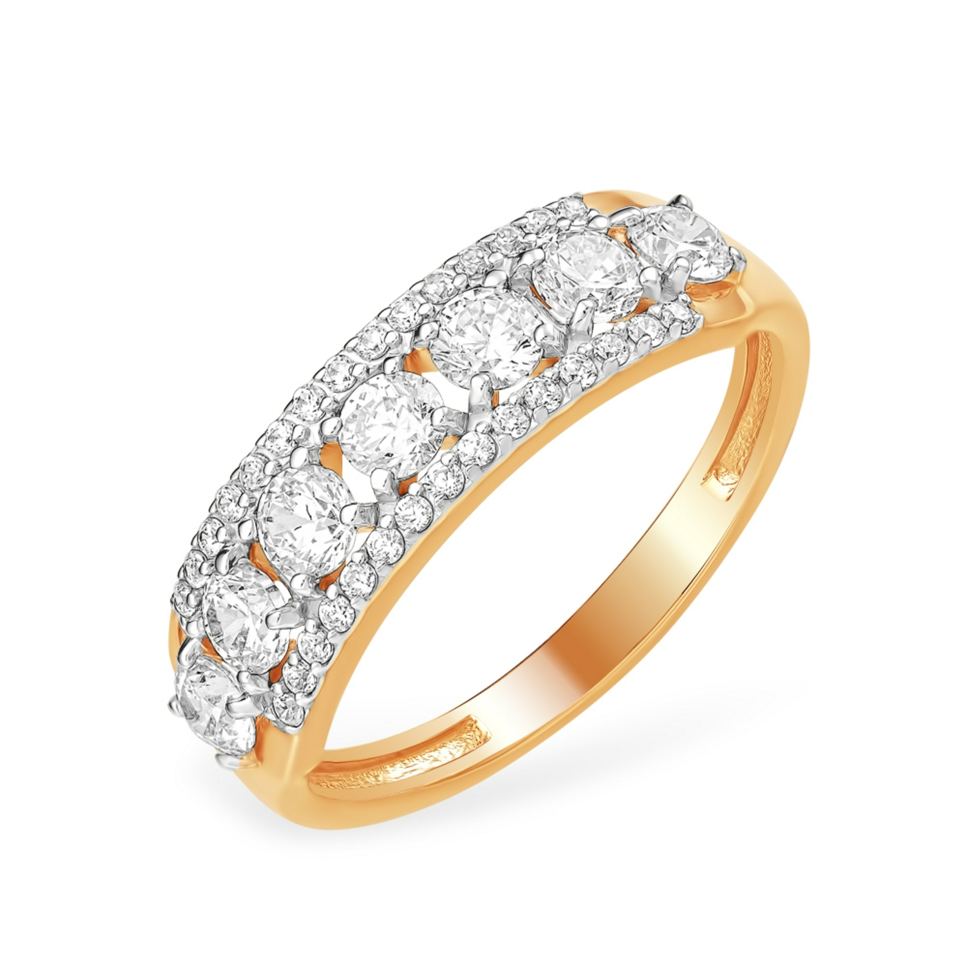 Ювелирное изделие - Кольцо из красного золота с фианитами в магазине Best-Gold 151503