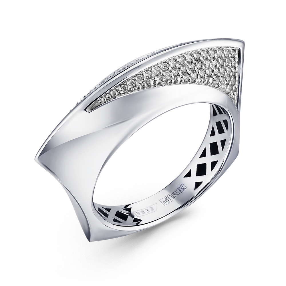 Кольцо из белого золота с бриллиантами Ювелирное изделие - Кольцо из белого золота с бриллиантами в магазине Best-Gold 142067