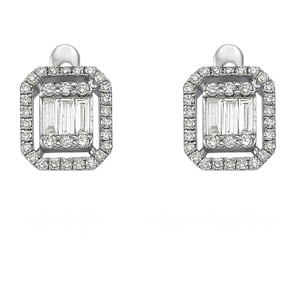 Серьги из белого золота с бриллиантами Ювелирное изделие - Серьги из белого золота с бриллиантами в магазине Best-Gold 030143