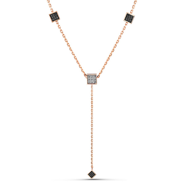 Колье из красного золота с бриллиантами