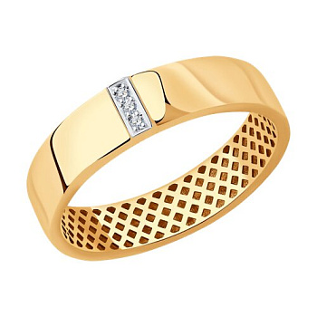 Ювелирное изделие - Обручальное кольцо из красного золота с бриллиантами в магазине Best-Gold obruchalnoe_koltso_iz_krasnogo_zolota_s_brilliantami_5